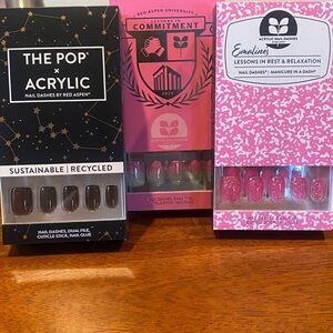 Acrylic Nail Dashes, 3 sets. Brand new in boxes.